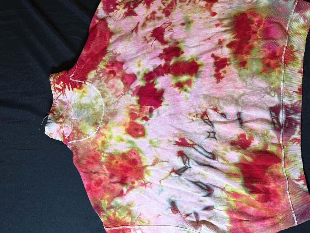 Tommy Bahama Custom Ice-Dyed Tie Dye 1/4 Zip Sweatshirt Pullover - Picture 8 of 10